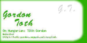 gordon toth business card